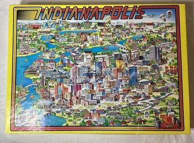 Rare Vintage Indianapolis Jigsaw Puzzle - Complete In Great Condition - Image 1 of 4