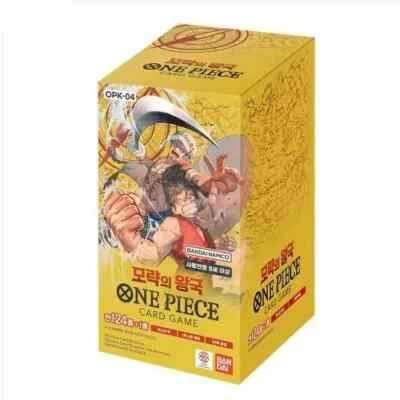 One Piece TCG Kingdom of Plots OPK04 CCG 4 pack Booster Lot Set Korean - Image 1 of 4