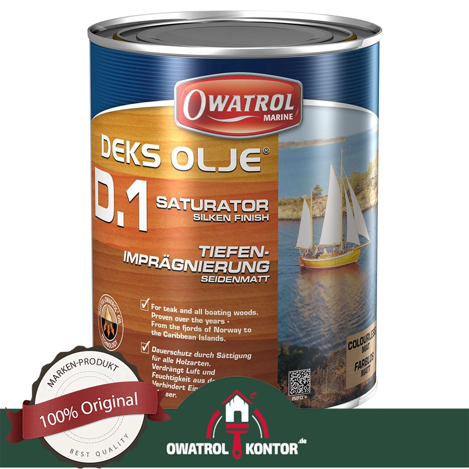 Deks Olje D1 2,5l Owatrol Holzsättiger Holz Boot Möbel Öl Bootsöl Möbel