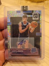 Jake LaRavia # 8/10 Auto Scope Prizm Rated Rookie 2022-23 Donruss Optic RC
