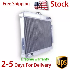 Radiador de aluminio de 3 filas para Jeep CJ CJ5 CJ6 CJ7 Scrambler 1972-1986 3,8/4,2/5,0 L - Imagen 1 de 12