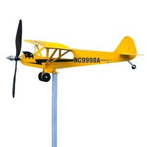 Airplane Wind Spinners Metal Pinwheels Outdoor Aircraft Windmill Garden Decor - Picture 1 of 10