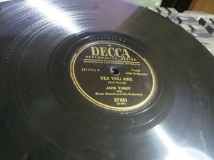 78 RPM Decca 27851 Jane Turzy + Biondi - Yes You Are / I Like It, sauberes Medium VV + - Bild 1 von 6