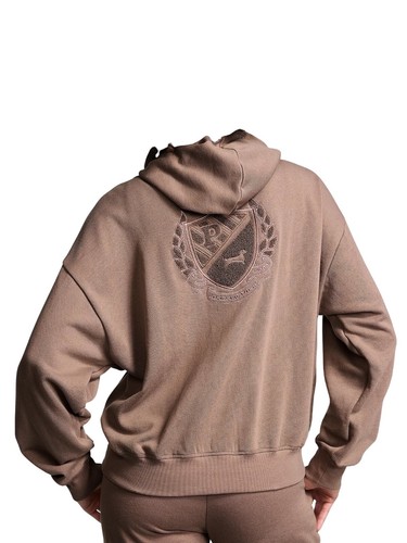 UNDERCOVER Felpa con cappuccio Victoria's Secret rosa edera pile campus full zip colore marrone nuova con etichetta