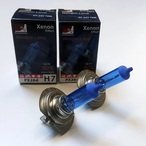 2x H7 477 499 PX26d 24V 70W Xenon Super White 5500K Light Bulb Lamp Truck Lorry - Picture 1 of 4