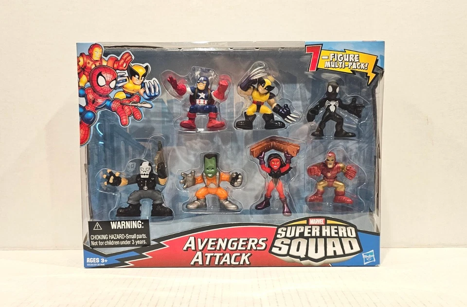 Marvel 7 Figures Multi-pack Super Hero Squad Avengers Attack