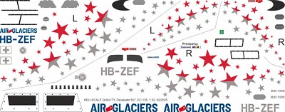 Decal 557 EC 135 Air-Glaciers HB-ZEF - Bild 1 von 2