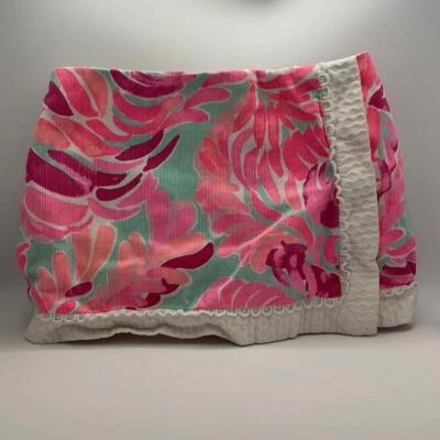  Lilly Pulitzer Girls Size 4 Floral Skort, Pink & Green Print  - Image 1 of 4