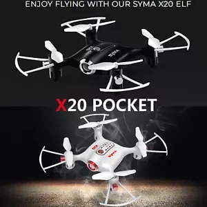 Syma X20 Pocket Drone Mini Drone RC Nano Quadcopter w/ Auto Hovering 3D Flip USA - Picture 1 of 26