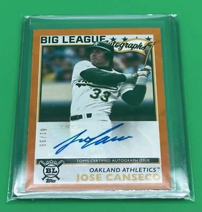 JOSE CANSECO 2020 Topps Big League Autographs Orange Parallel A's #61/99 - Picture 1 of 2