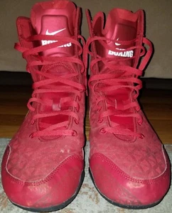 Nike KO Boxing Shoes Boots Red White - Mens Size 11.5 - Picture 1 of 12