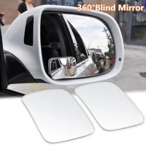 2Pcs 360°Universal Blind Spot Mirror Wide Angle Convex Rear Side Car Accessories - Picture 1 of 11