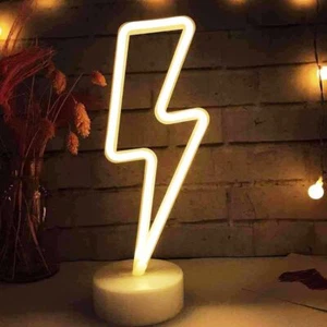 LAMPADA FULMINE AL NEON OTTIMA PER QUALSIASI STANZA DECORAZIONE LUCE NOTTE - Foto 1 di 1