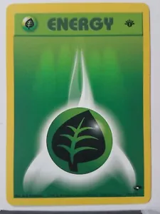 Grass Energy 129/132 - LP - 1a edición - Gym Challenge 1999 tarjeta de Pokémon - Imagen 1 de 2