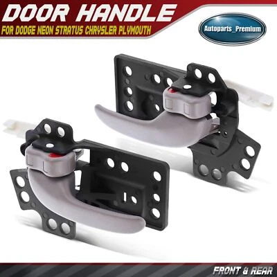 2件司机和乘客灰色内门把手适用于道奇霓虹克莱斯勒普利茅斯 — 第 1/4 张图片