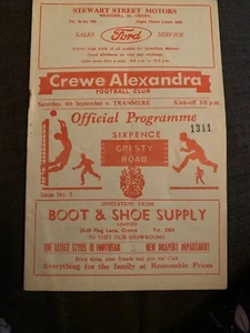 1965 Crewe Alexandra Fc V Tranmere Match Programme - Picture 1 of 2