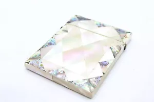 Q Antique Victorian MOP Mother of Pearl Card Case - Picture 1 of 9