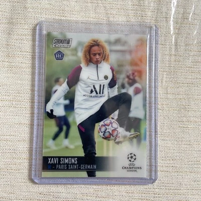 2020-21 Stadium Club Chrome UCL Xavi Simons Rookie REFRACTOR PSG Star RC SP HOT! - Image 1 of 3