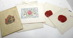 BLASON ARMOIRIES FAMILLE ROCHETAILLEE / ROCHEFORT 1910 Dessin Original SCEAUX - Picture 1 of 6