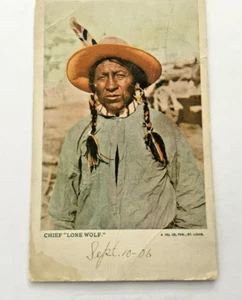 CHEIF LONE WOLF 1906 -PHOTO NOTMAN- 1 OF LARGE COLLECTION 100 + - Picture 1 of 2