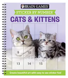 Brain Games - Sticker by Number: Cats & Kittens (Easy - Square Stickers): Create - Picture 1 of 12