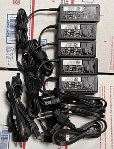 WHOLESALE Lot of 5 OEM DELL 65w Laptop Charger AC Power Adapter 19.5V 3.34A - Picture 1 of 2