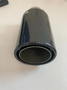 Terminale Acciaio Inox Tondo e Dritto Carbon Look Uscita 77mm TRX/80 - Picture 1 of 5