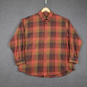 ORVIS Shirt Mens 2XL Red Flannel Luxury Cotton Merino Wool Flannel Long Sleeve - Picture 1 of 10