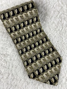 Bergamo New York Men's Necktie Multicolor Pure Silk Hand Made - Picture 1 of 5