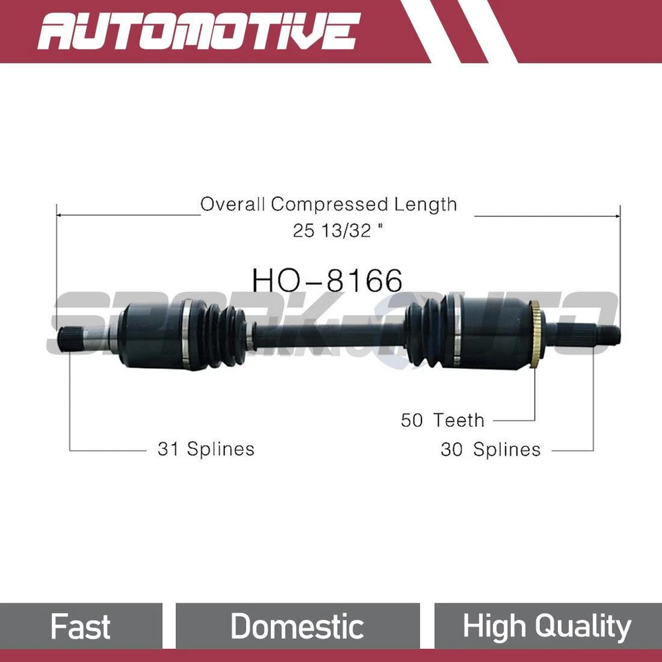 Conjunto de eje articulado eje CV trasero izquierdo TrakMotive 1 pieza para Acura NSX 1991 Foto 1 de 1