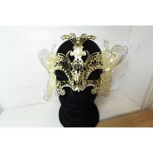 Vintage masquerade style golden butterfly mask Princess Halloween Costume - Picture 1 of 10