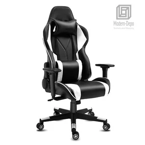 Office Chairs Ergonomic Computer Desk Chair Footrest Headrest Lumber Support - Picture 1 of 12