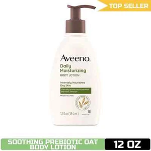 Aveeno Daily Moisturizing Body Lotion with Soothing Prebiotic Oat, 12 fl. Oz, Pa - Picture 1 of 9