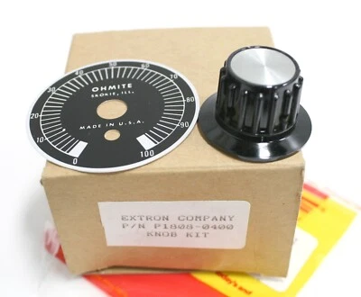 Lot of 2 "P1808-0400" Extron Company Knob Kit BLACK/SILVER made in U.S.A - Image 1 of 2