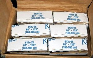 6 Kirsch Heavy Duty Curtain Rods Standard Adjustable 66 to 120" Brackets USA NEW - Picture 1 of 6