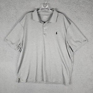 Polo Ralph Lauren Polo Shirt Men XL Gray Short Sleeve Pony Logo Golf Performance - Picture 1 of 8