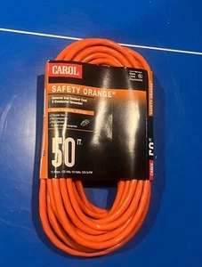 Carol EXTENSION CORD 50FT 16-3 15A 125V 1875W Super Capacity Outdoor NEW - Picture 1 of 3