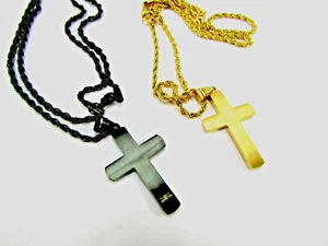 Invicta Jewelry Men's 23" Lab Grown Diamond Cross Pendant w/Chain - Picture 1 of 8