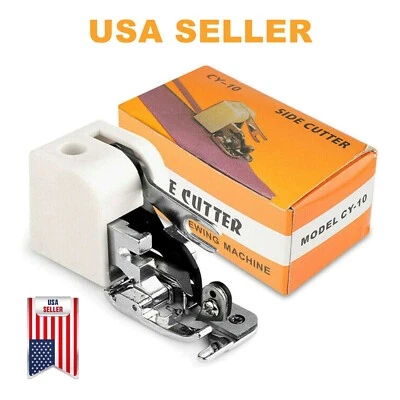 Sewing Machine Side Cutter Overlock Presser Foot Tool For Brother Singer Janome - Image 1 of 4