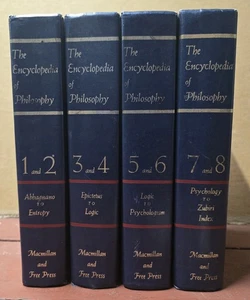 Complete 4 Volume Set Encyclopedia of Philosophy Macmillan and Free Press 1972 - Imagen 1 de 8
