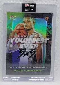 2024 Topps Now Victor Wembanyama Youngest Ever 5x5 RC VW-2 - Picture 1 of 2