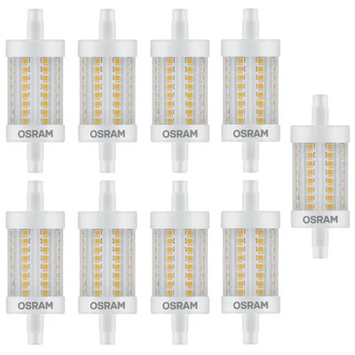 9 x Osram LED Leuchtmittel Star Line 78mm 8W = 75W R7s warmweiß 2700K DIMMBAR - Bild 1 von 4
