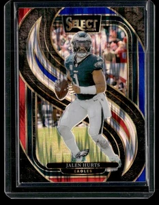 JALEN HURTS 2024 PANINI SELECT RED BLUE SHOCK PREMIER LEVEL PHILADELPHIA EAGLES - Picture 1 of 2