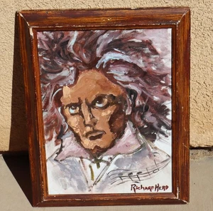 RICHARD HERD Schauspieler und Künstler (Seinfeld, Star Trek) Modernist "Beethoven" Öl - Bild 1 von 8