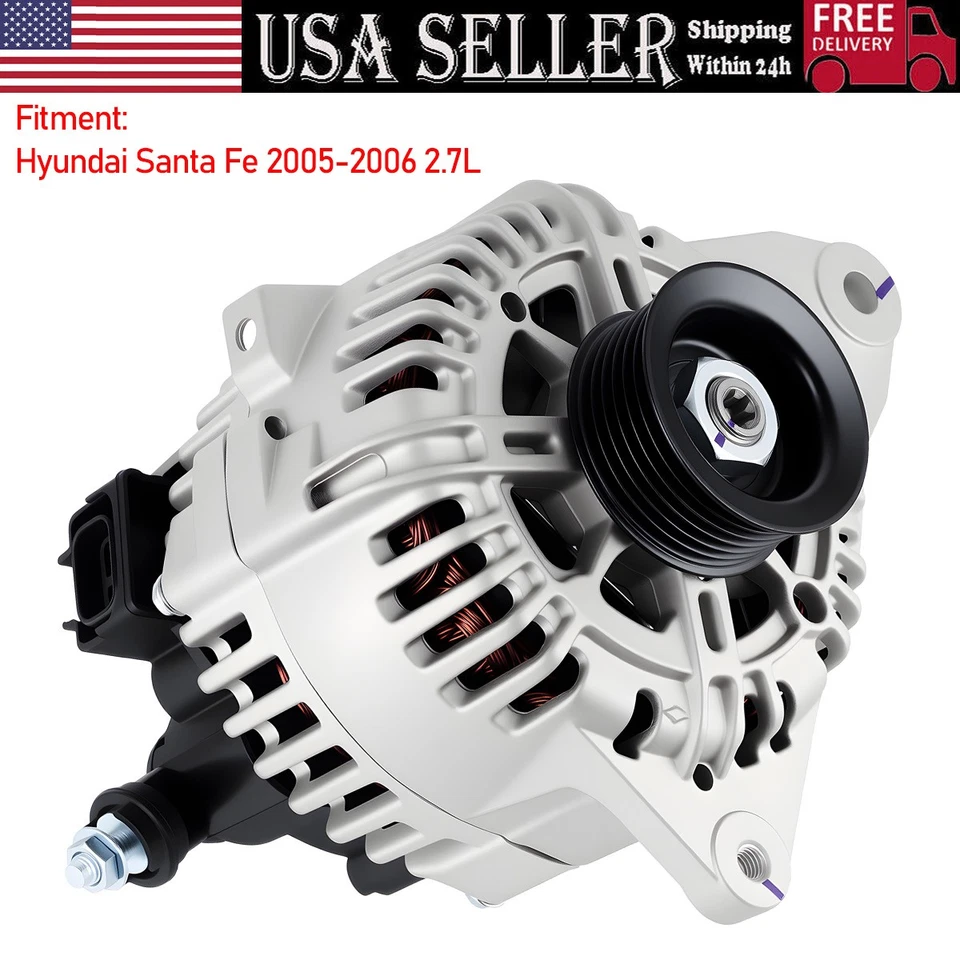 Genuine Alternator For 2005-2009 Hyundai Tucson 2.7L 120Amp 37300-37800 / 11188 Foto 1 de 4