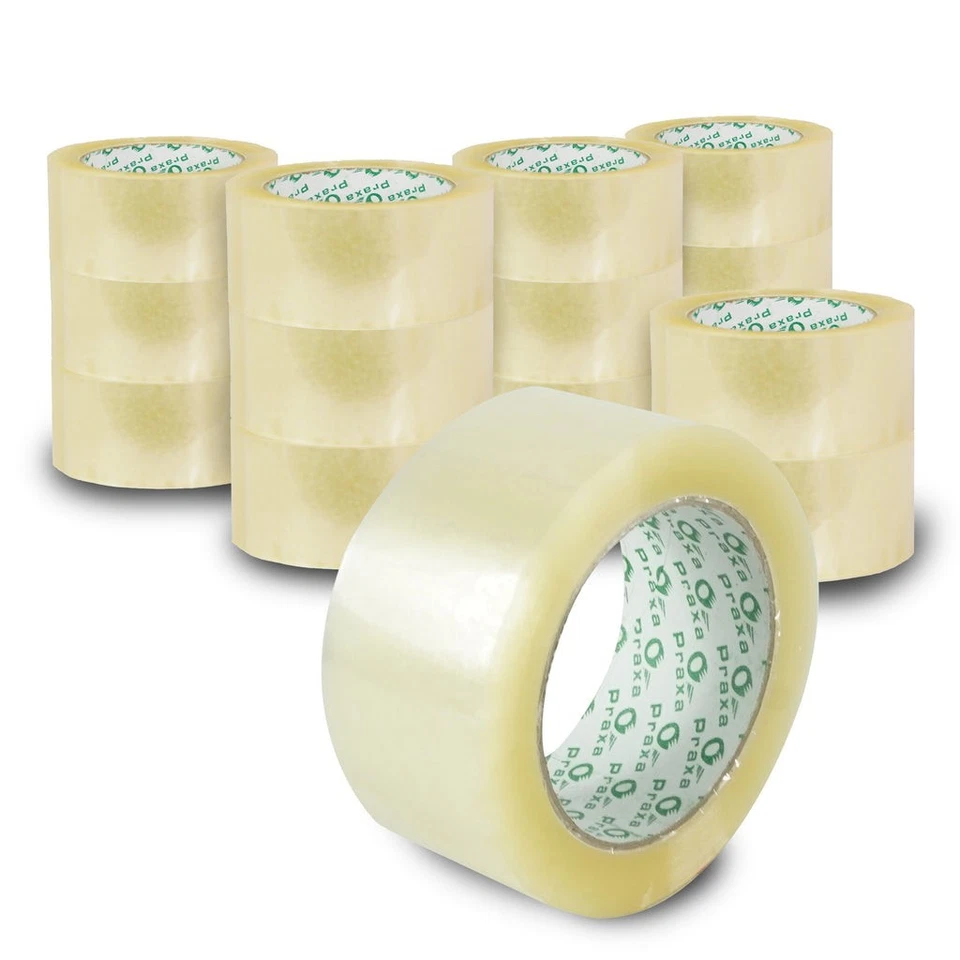 9 ROLLS CLEAR TAPE PARCEL STRONG 48MM X 50M BOX SEALING SELLOTAPE PACKAGING - Image 1 of 4