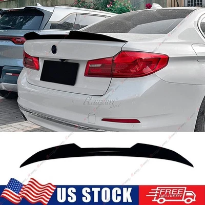 PSM Style Gloss Black Trunk Spoiler For 2017-2023 BMW G30 530i 540i M550i F90 M5 - Image 1 of 4