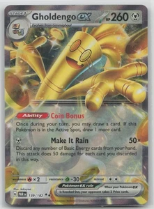 Pokemon Card Gholdengo ex - Double Rare SV04: Paradox Rift 139/182 NM - Picture 1 of 2