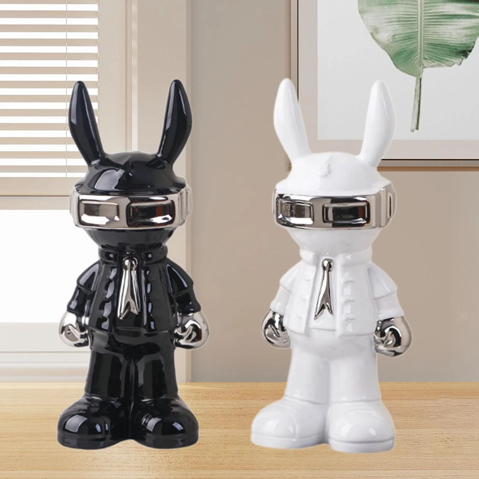 Figurina del coniglietto dell'astronauta Scultura versatile per libreria da - Immagine 1 di 1