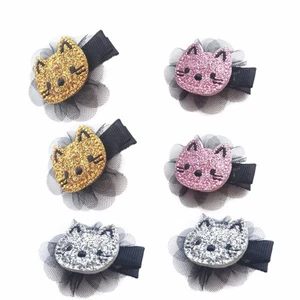 6 PEZZI Fermaglio per Capelli di Gatto Resistente Glitter Fermaglio per Neonati Ragazze Bambini - Foto 1 di 12